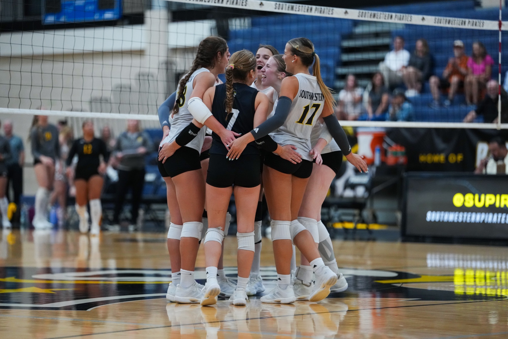 Volleyball Huddle Celebration 