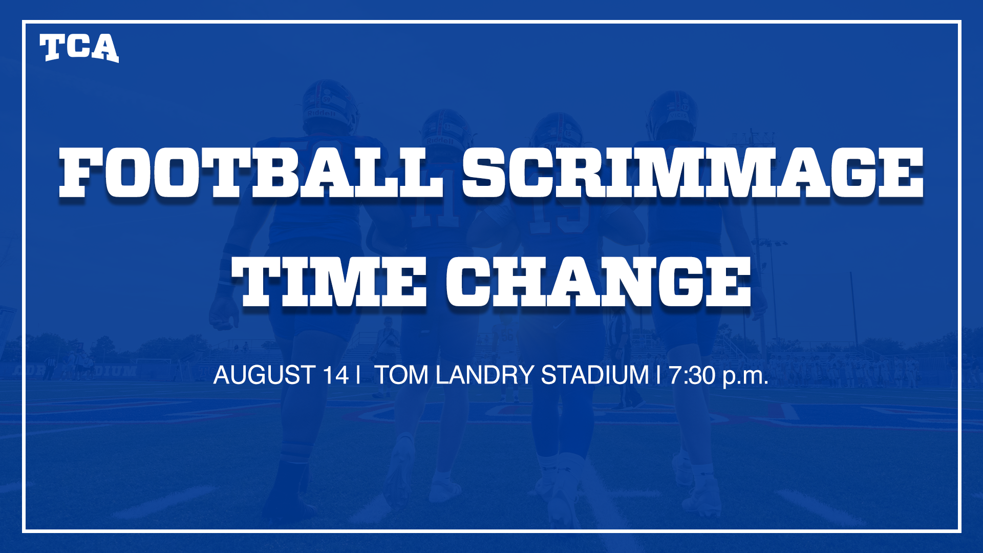 Football scrimmage time change