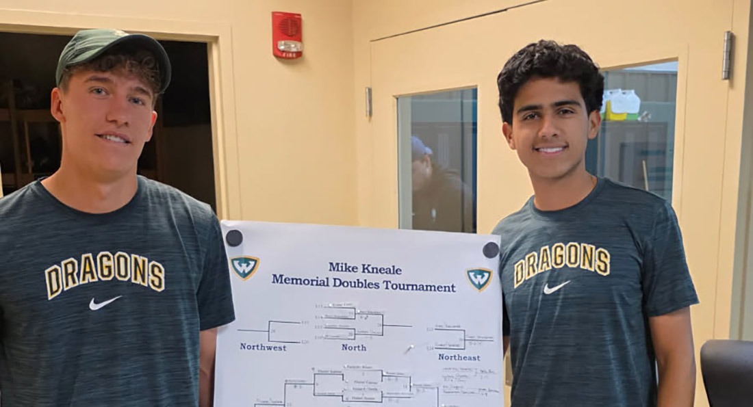 Jose Portillo and Martin Driesner won the doubles title at Wayne State.