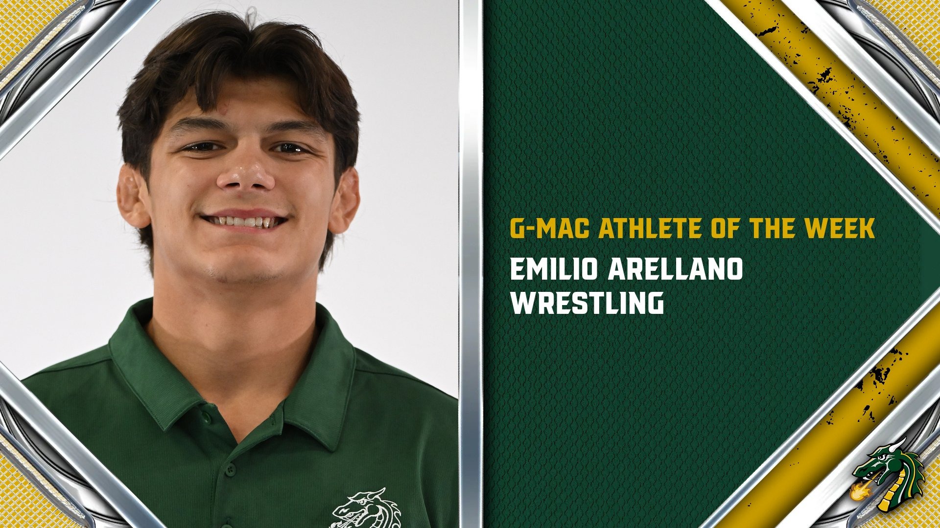Emilio Arellano was named G-MAC Wrestling Athlete of the Week.