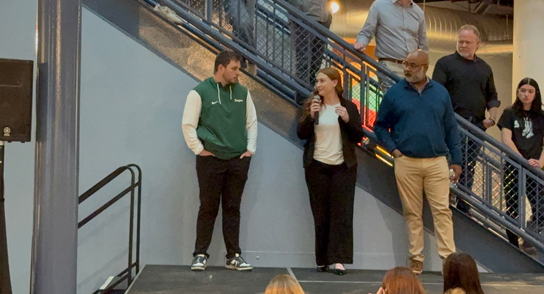 Tiffin University athletes and staff engaged in the Mental Health Summit.