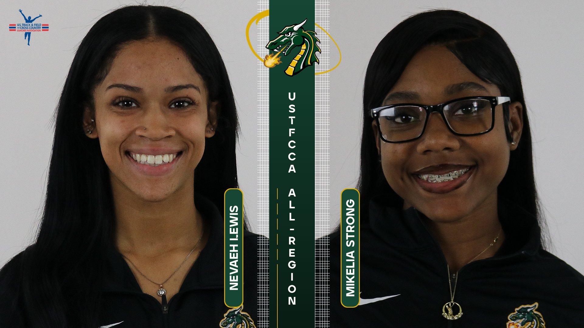 Mikelia Strong and Nevaeh Lewis named USTFCCCA All-Region