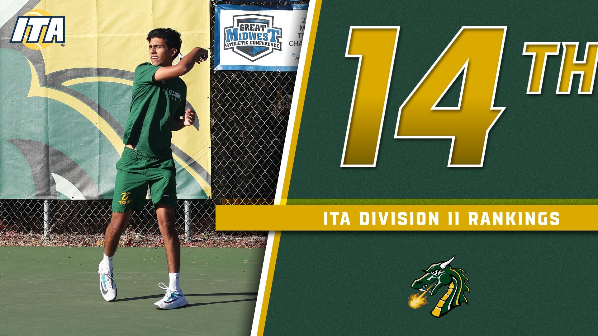 Tiffin's men's tennis team is ranked 14th in the nation.