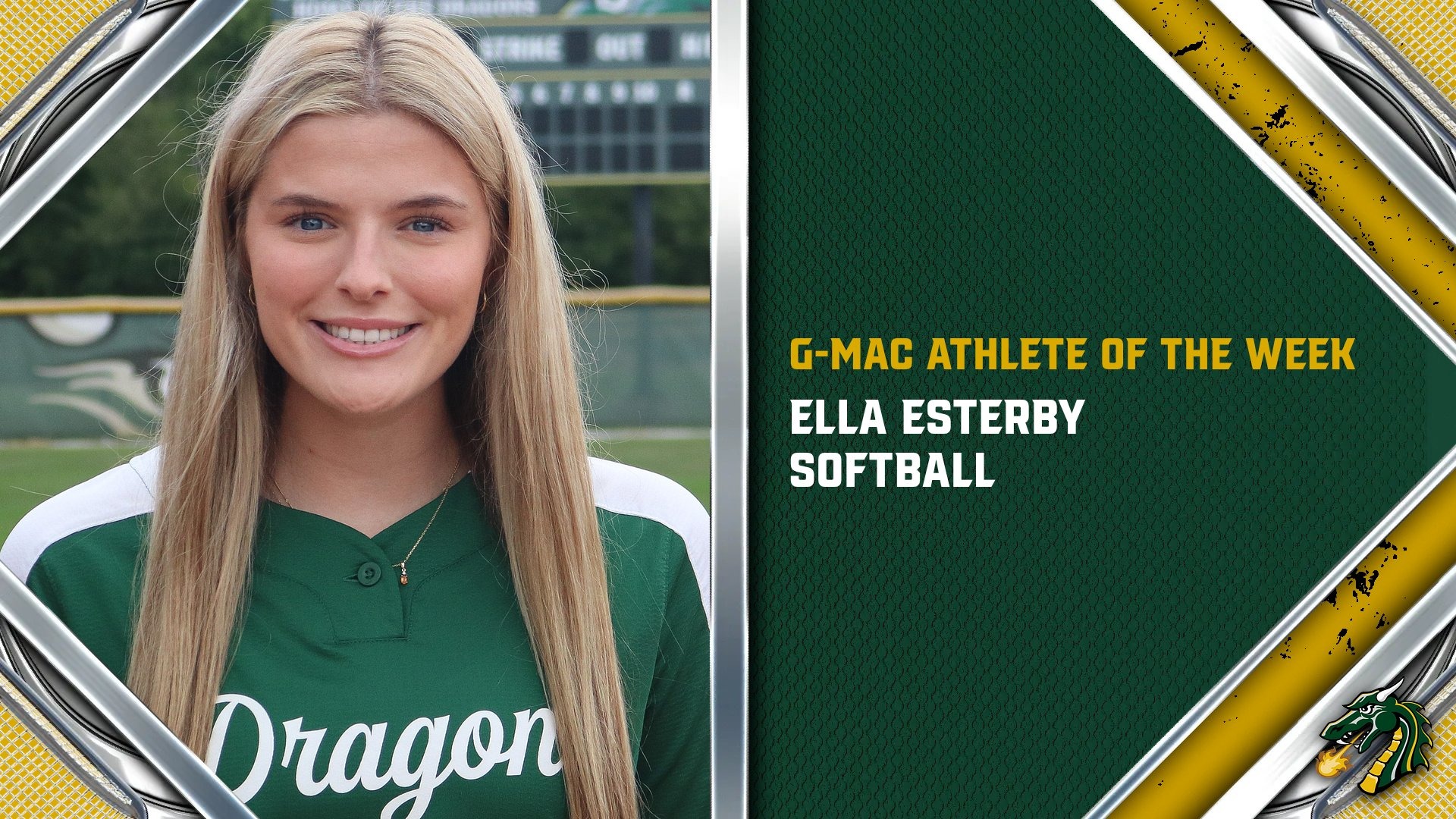 Ella Esterby has been named G-MAC Softball Pitcher of the Week.