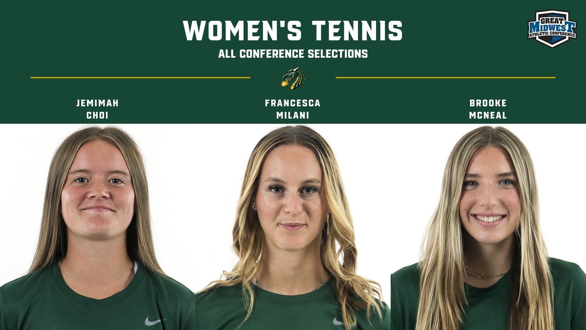 Tiffin had three women's tennis all conference honorees.