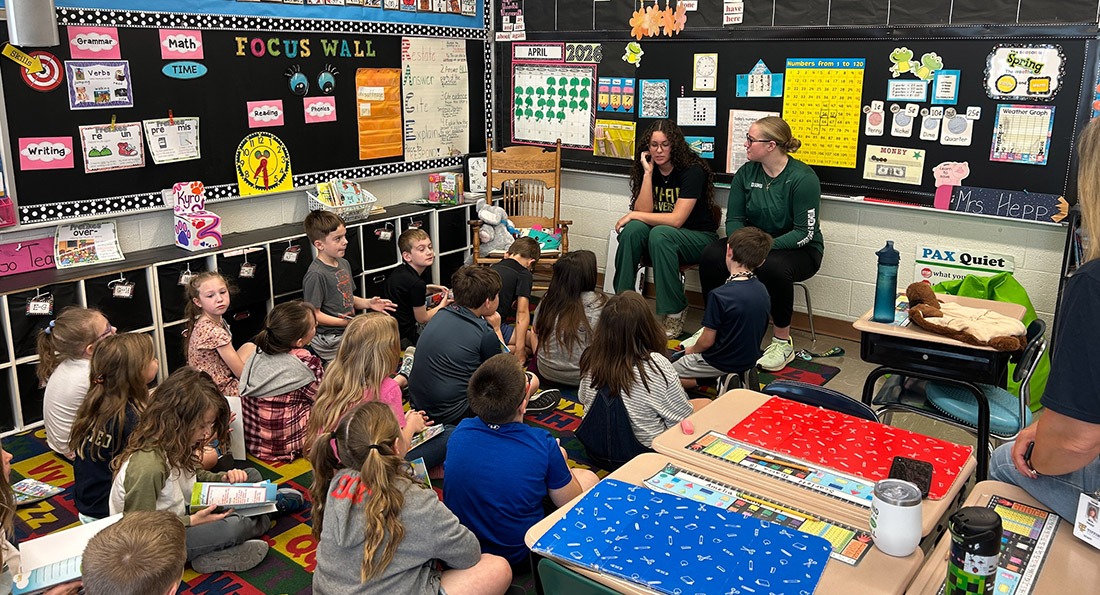 Tiffin University had a busy April reading in area schools.