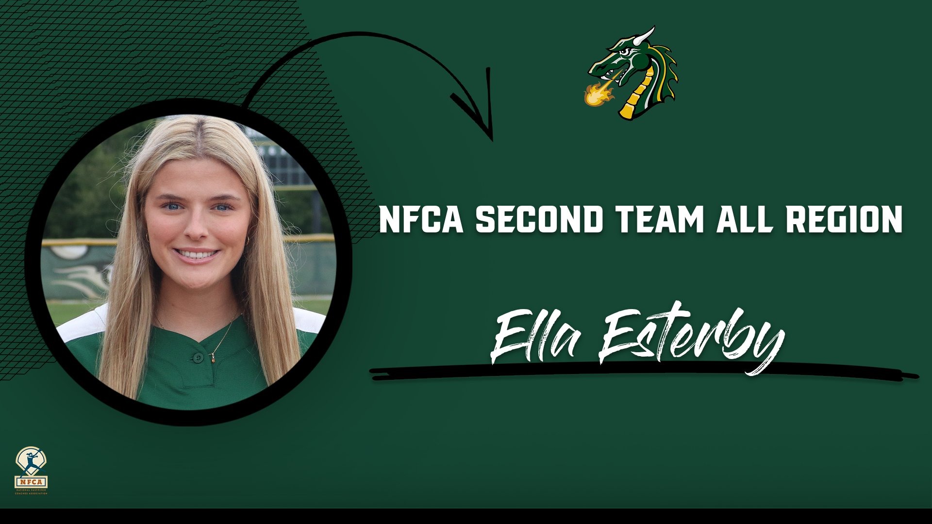 Ella Esterby has been named NFCA Second Team All Region.