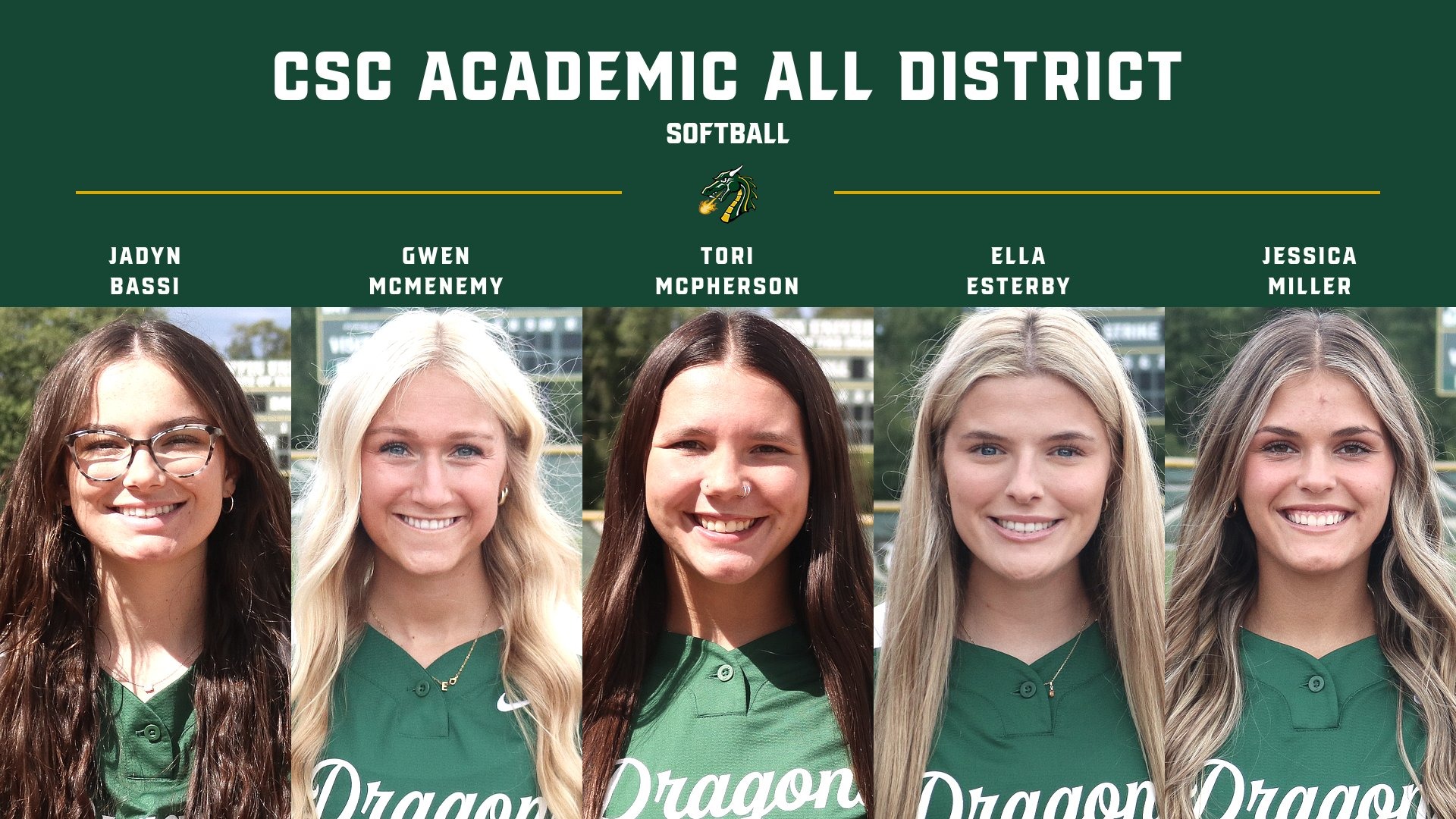 Five Tiffin softball student-athletes were named CSC Academic All District honorees.