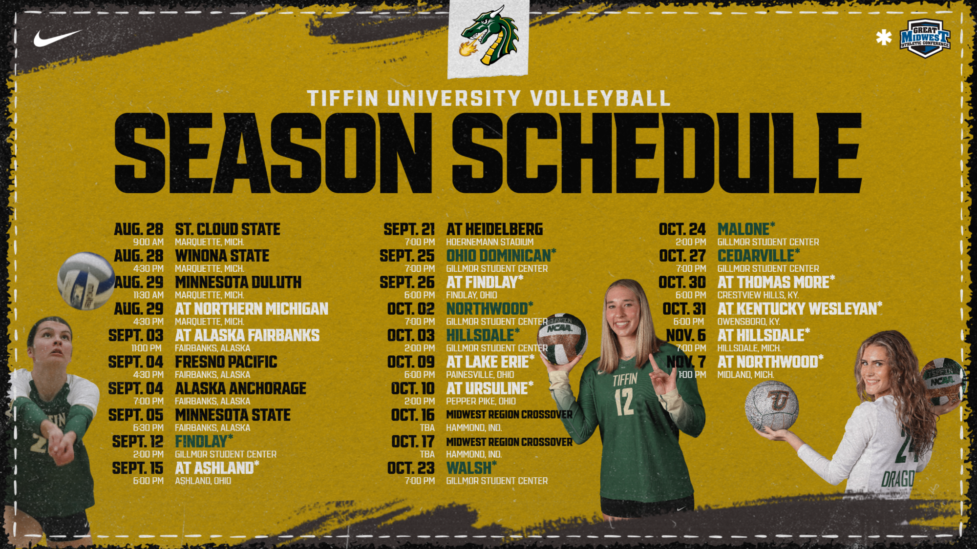 2026 Tiffin Volleyball Schedule Release