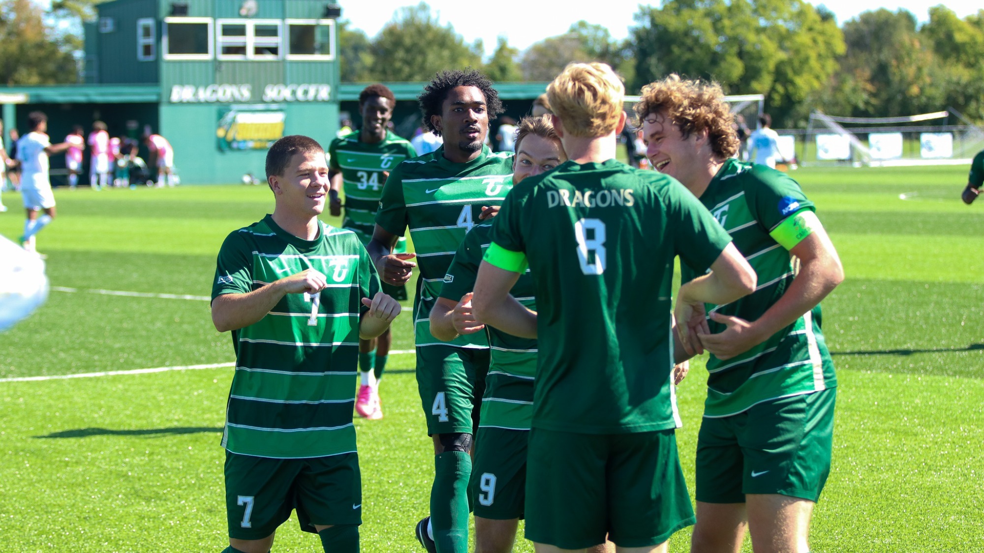 Men's Soccer Group Celebration vs Northwood