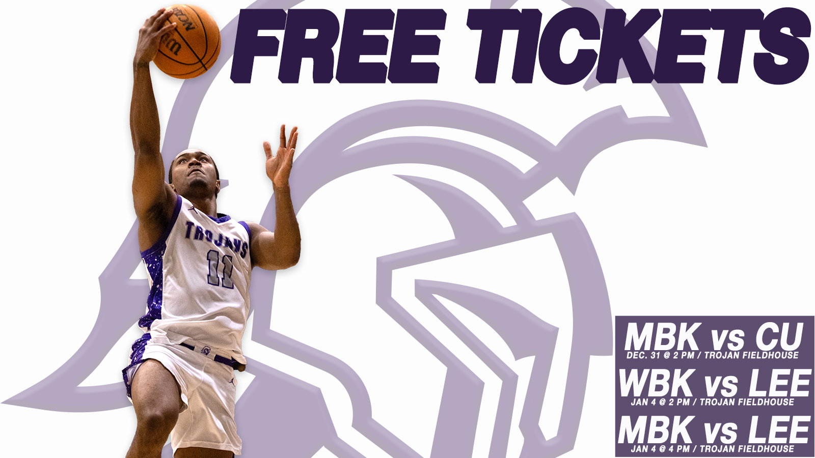 Free Basketball Tickets for Holiday Break 2025-26