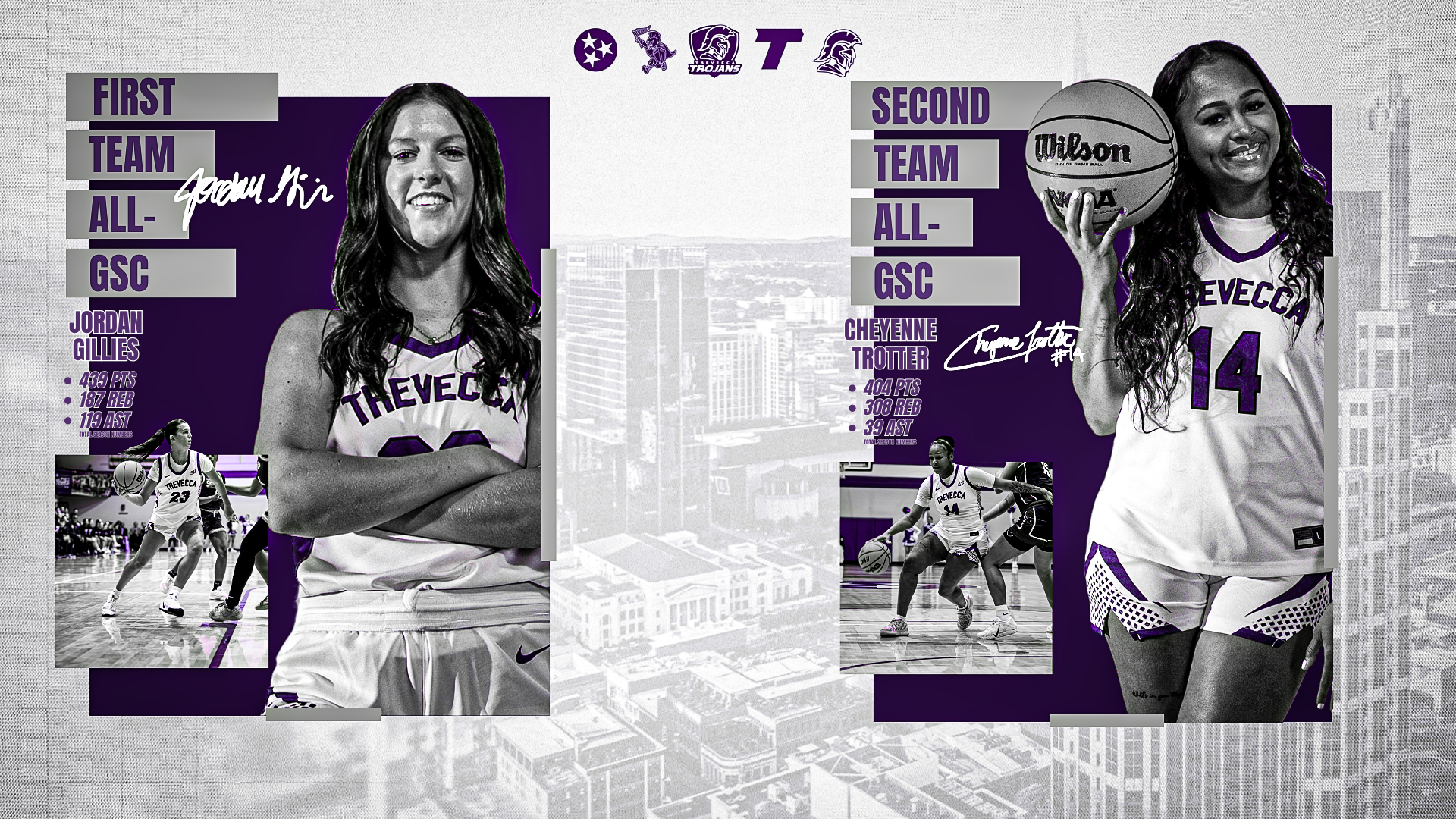 Jordan Gillies Cheyenne Trotter Gulf South All-Conference 2026