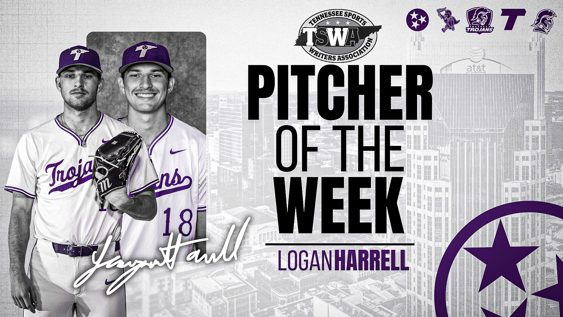 Logan Harrell TSWA Pitcher of the Week
