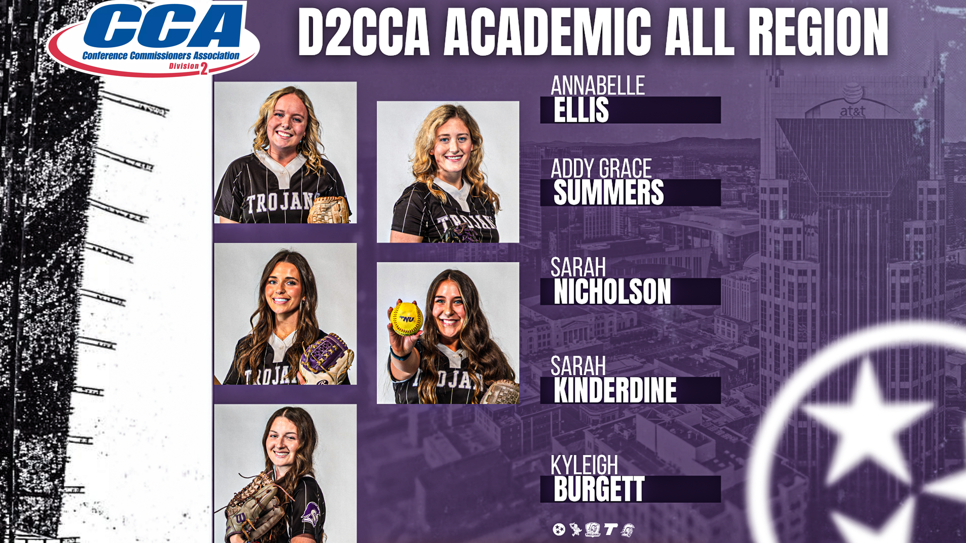 D2CCA Acadamic All Region - Softball 2026