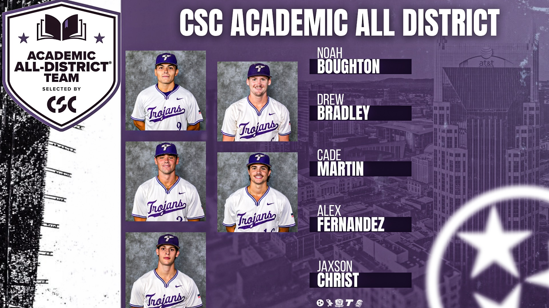 CSC ACADEMIC ALL DISTRICT - Baseball 2026