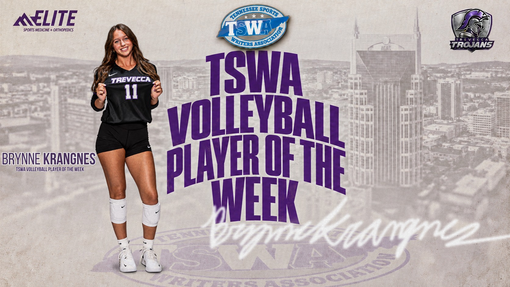 Volleyball Brynne Krangnas TSWA Player of the Week