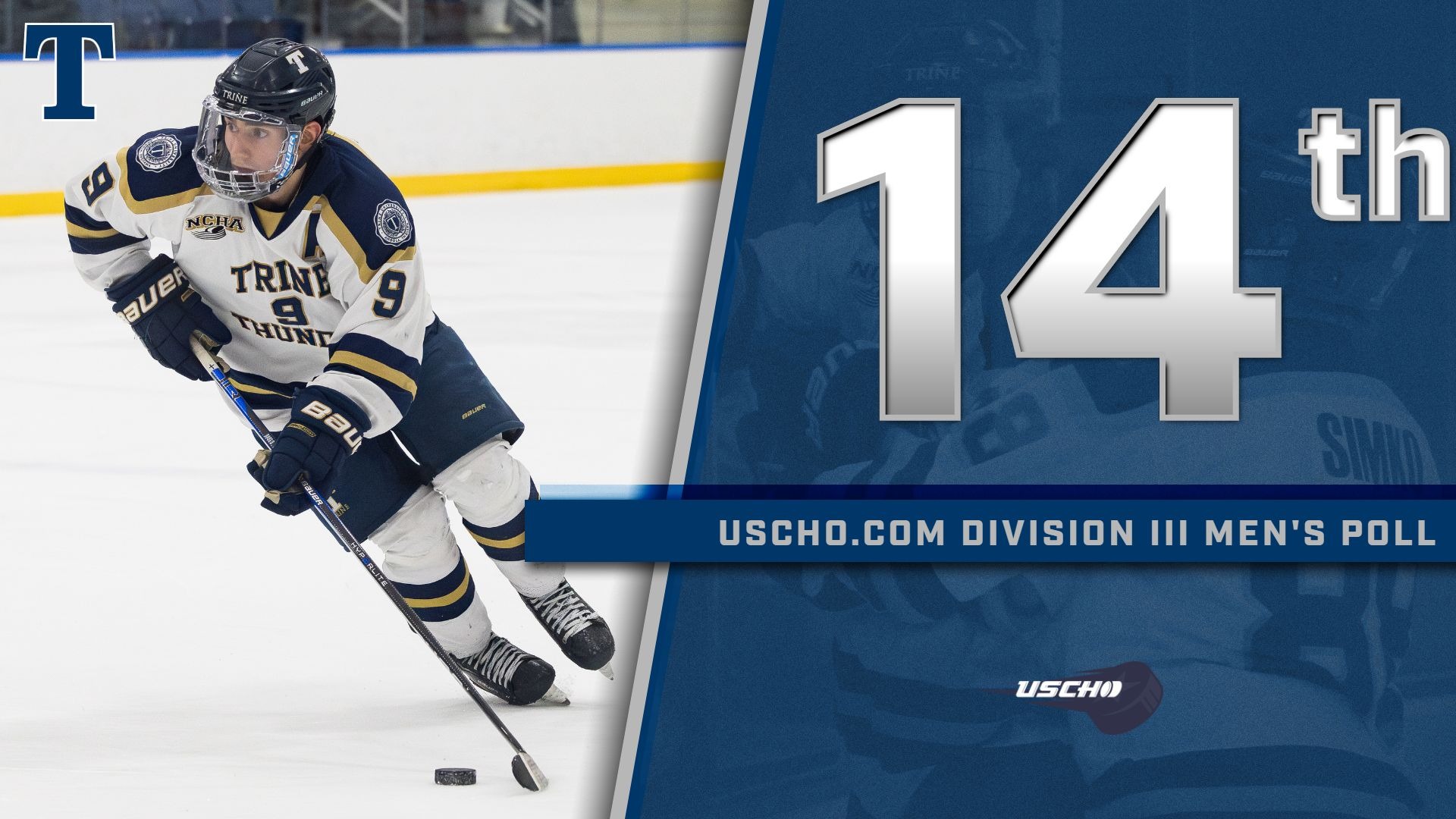 Men's Hockey ranked 14th by USCHO.com