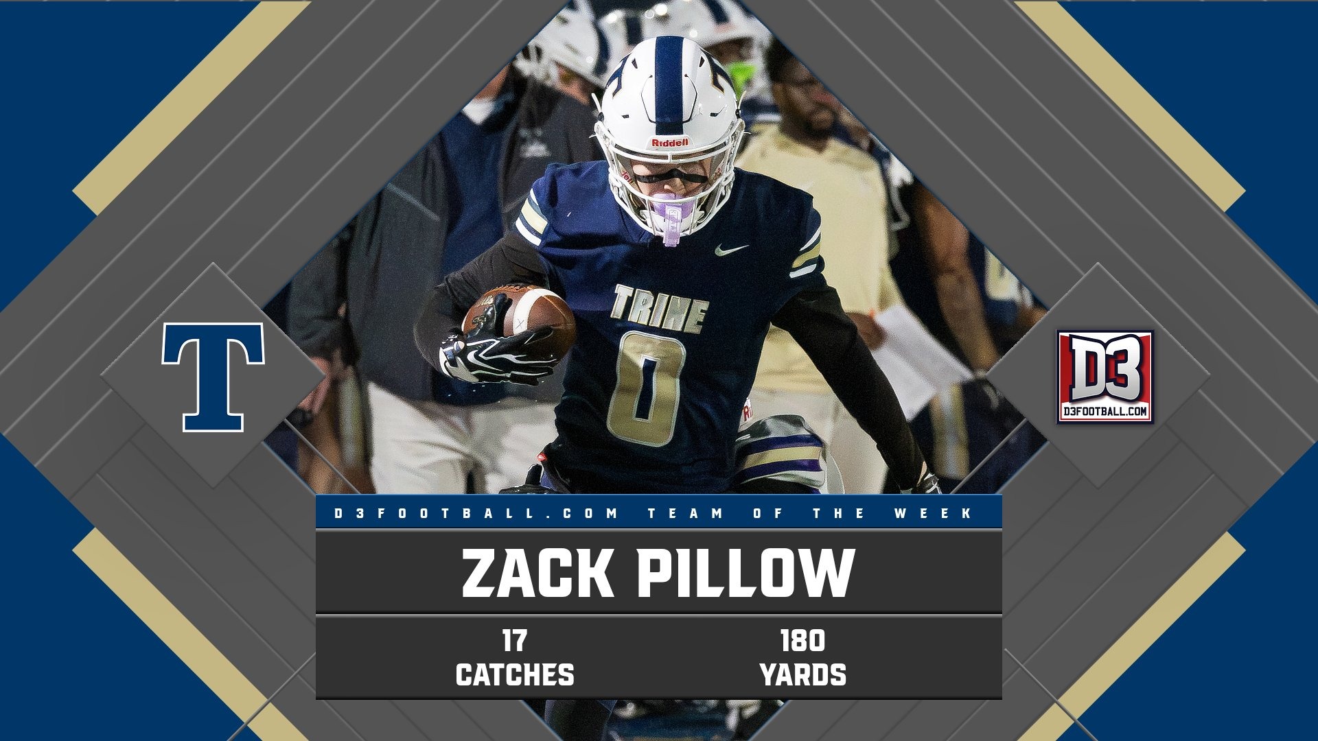 Pillow named to D3football.com team of the week