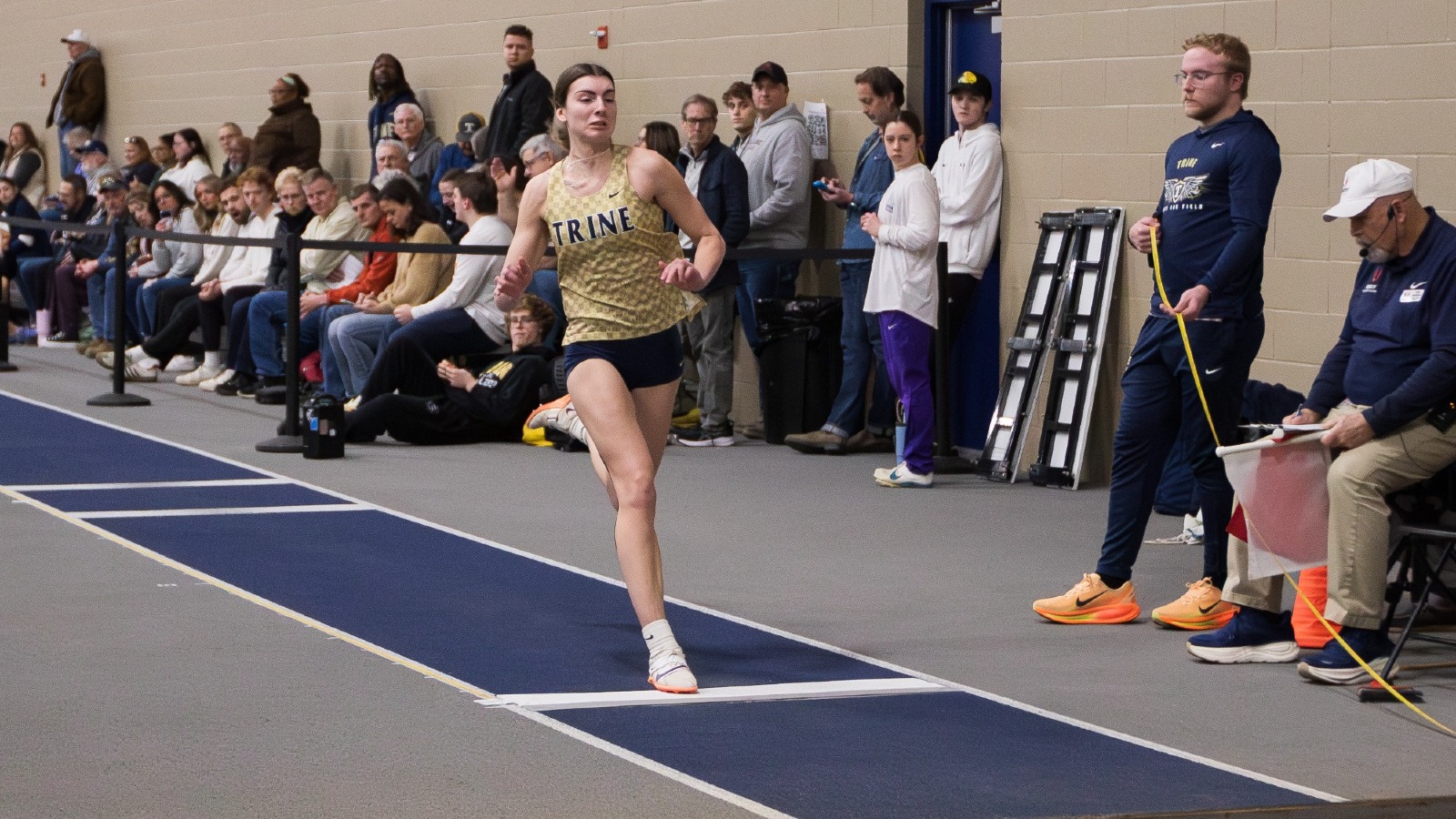 Brooklyn Kerry jumps off the board in long jump