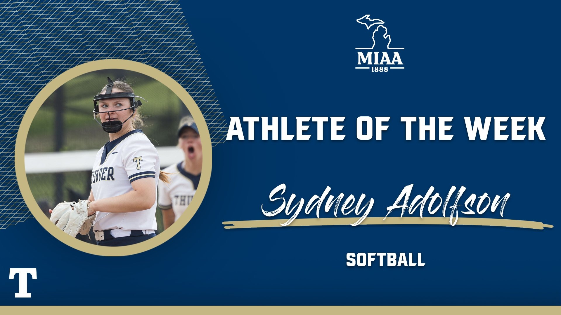 Adolfson named MIAA Pitcher of the Week.