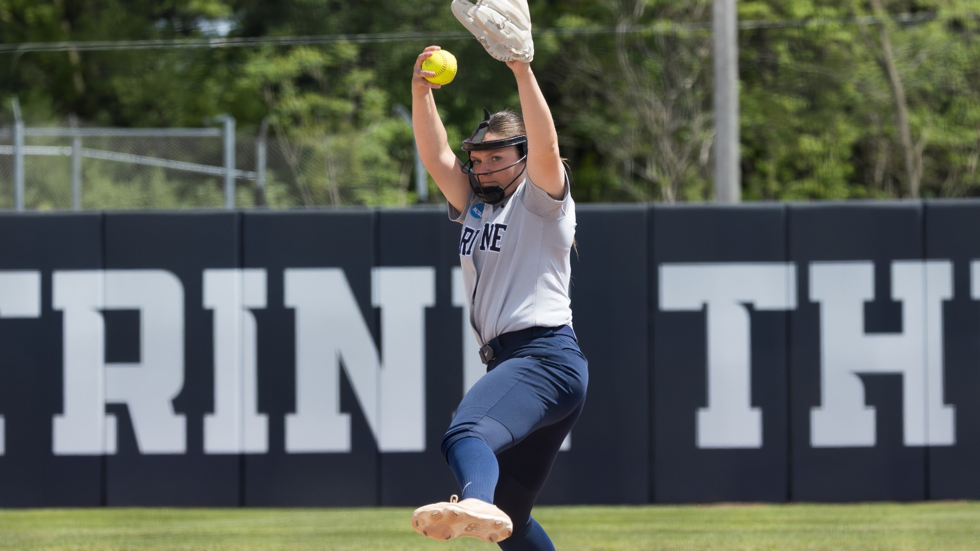 Adolfson pitching against Muhlenberg