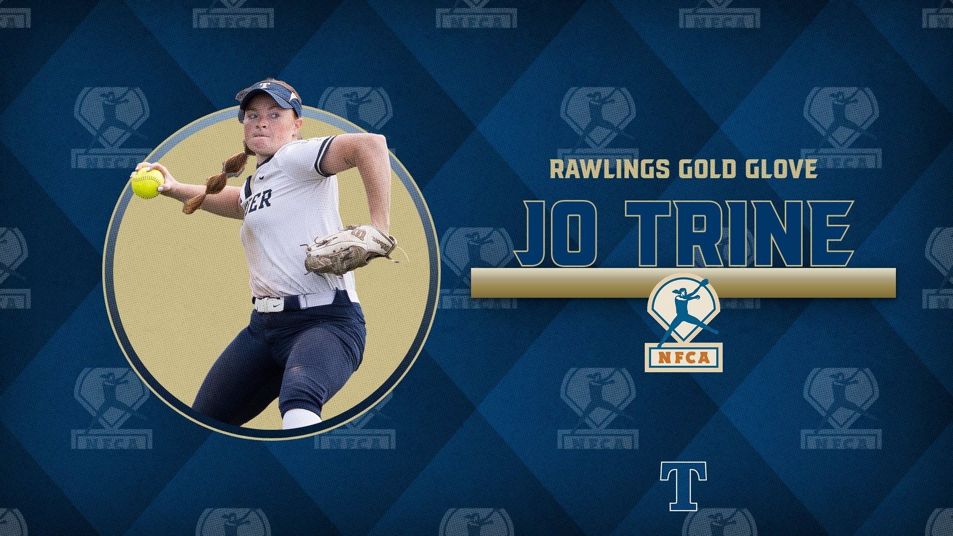 Jo Trine Earns Rawlings Gold Glove award.