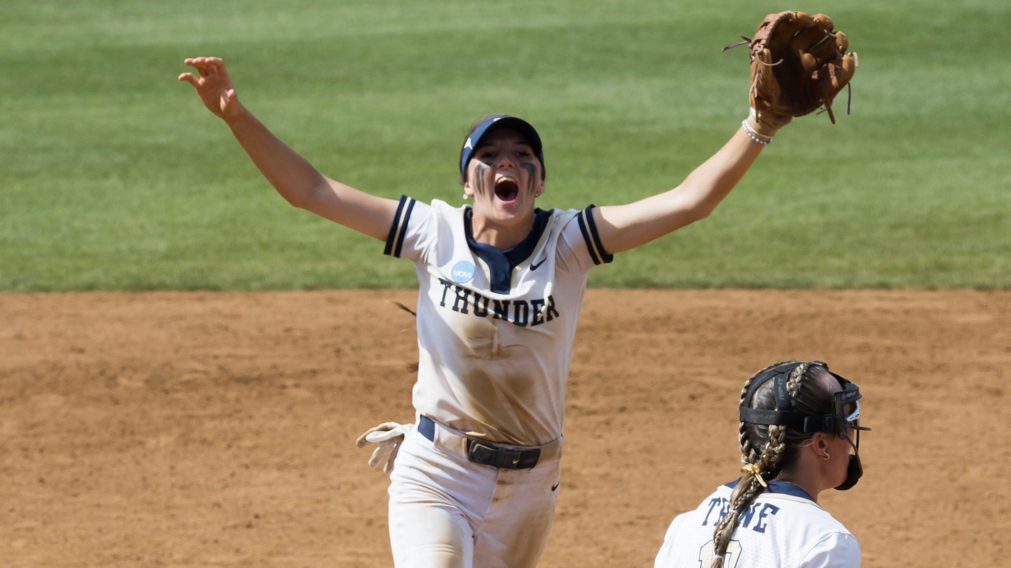 Boling celebrates the win.