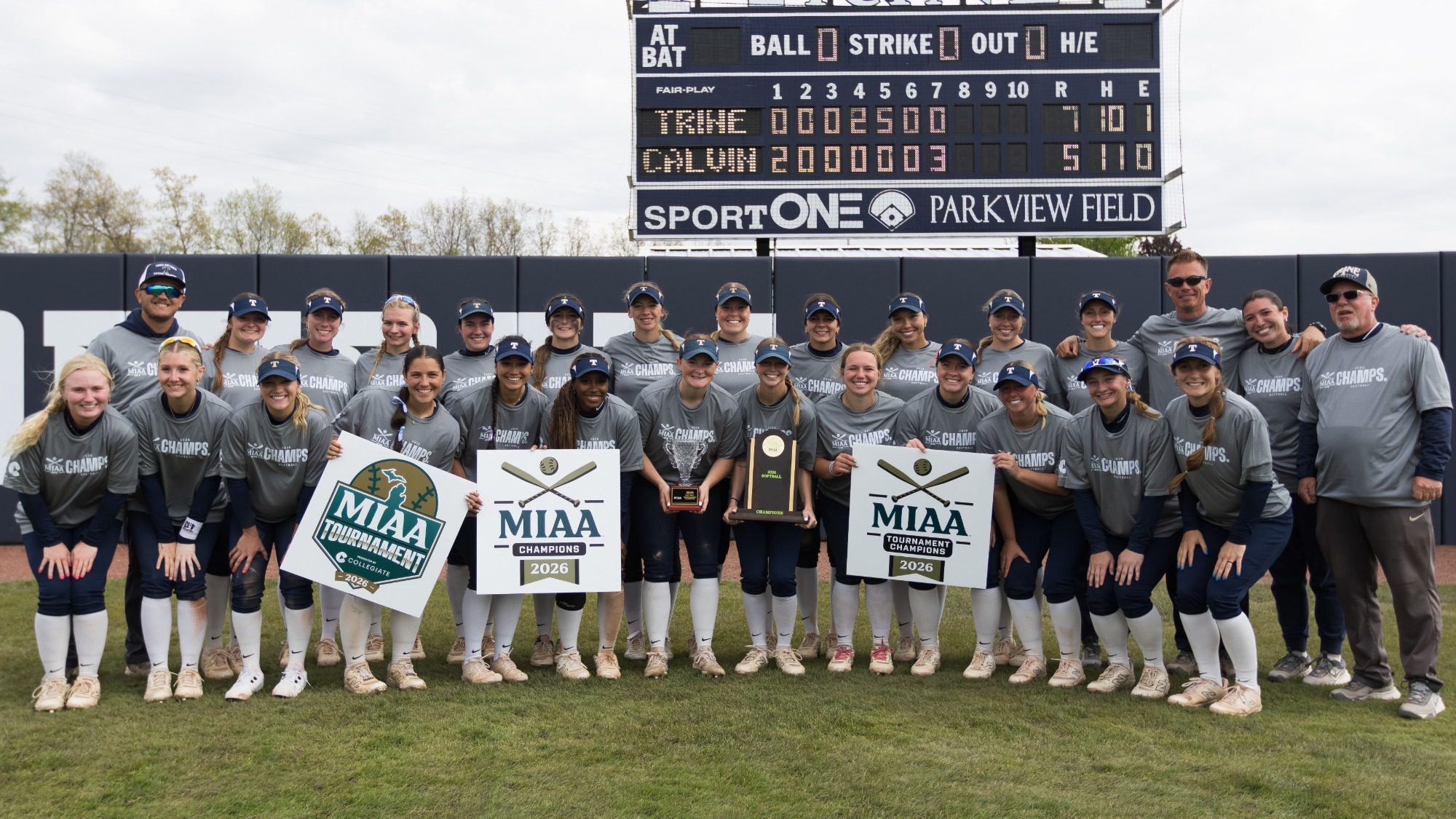 Softball wins 2026 MIAA Tournament Title