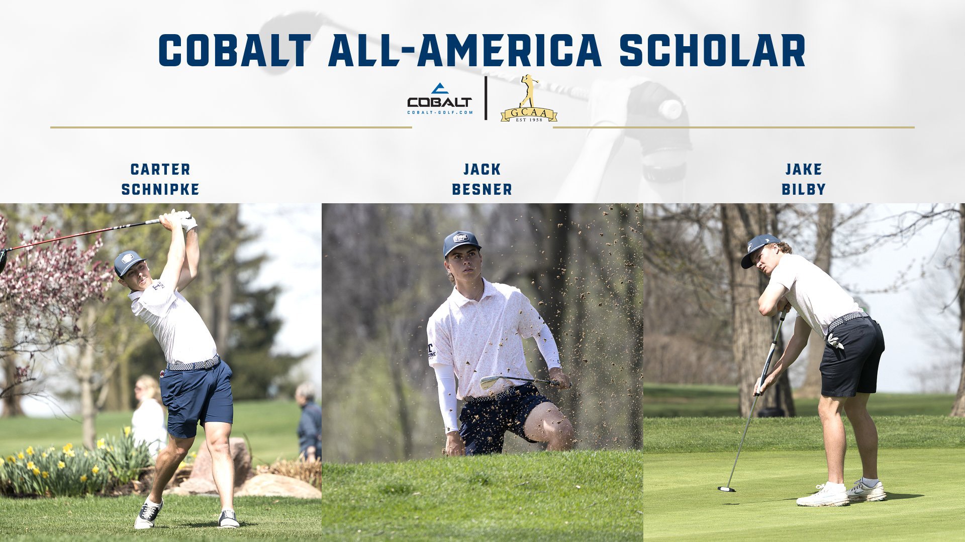 Schnipke, Besner and Bilby Named Cobalt All-America Scholar