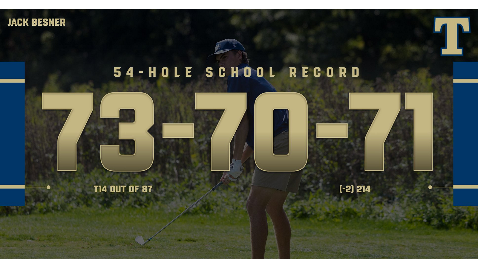 Jack Besner 54 Hole Record Graphic 214 strokes