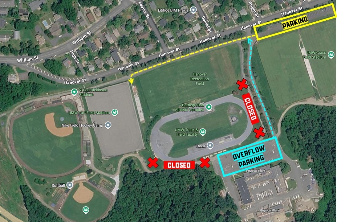 0214 Men's Lax Parking Map