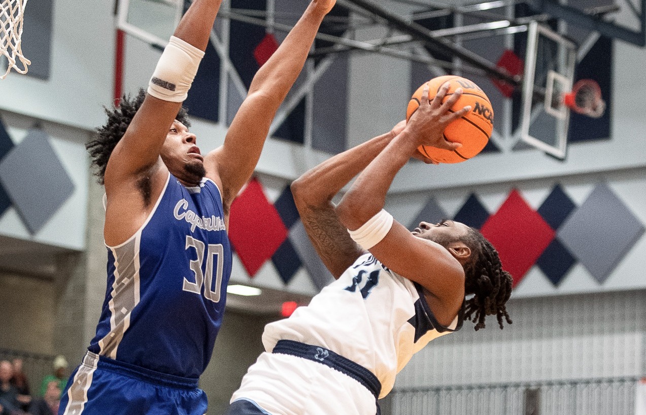 Jay Randall makes an off balance jumper