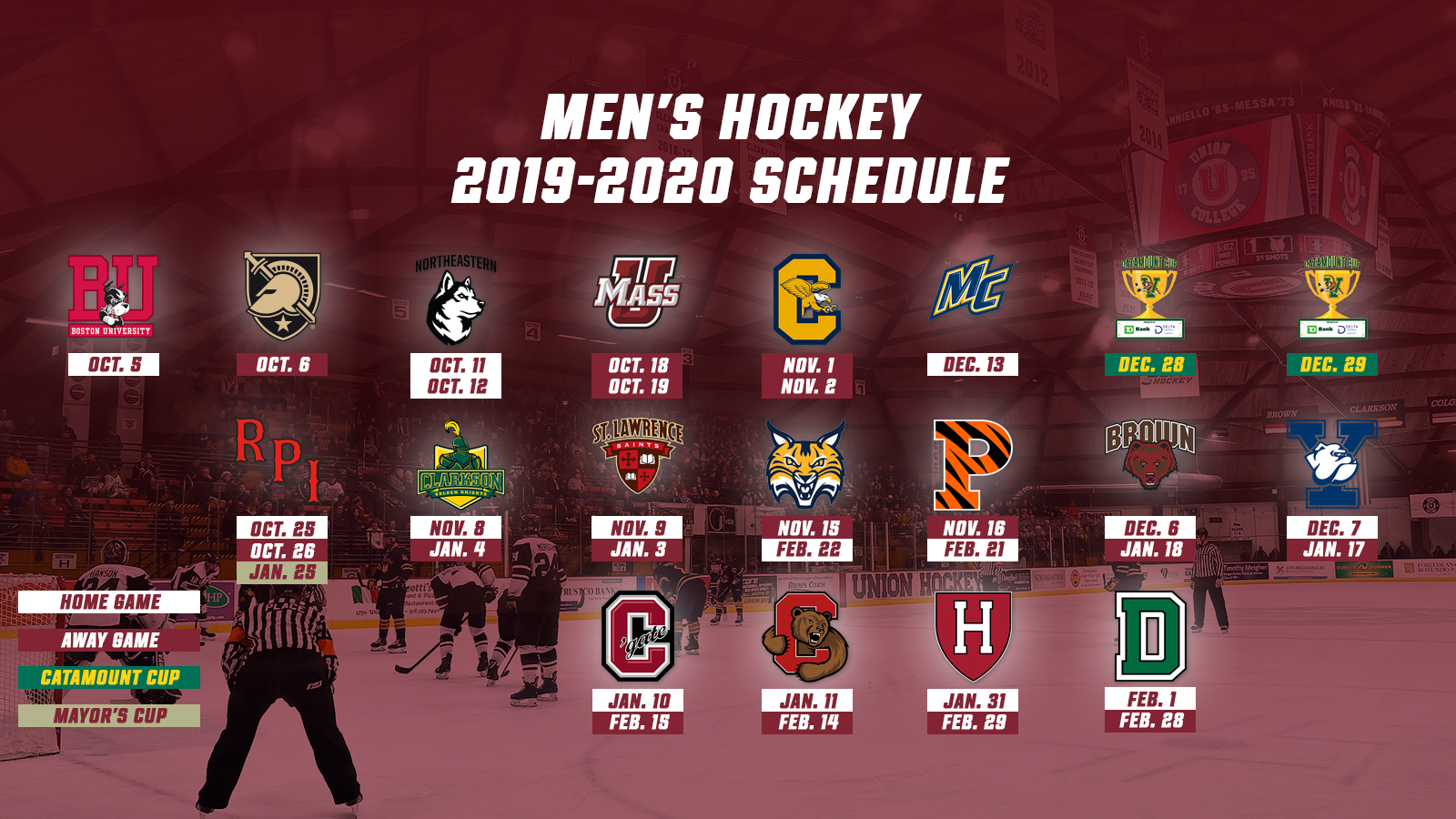Dutchmen release 20192020 schedule Union College Athletics