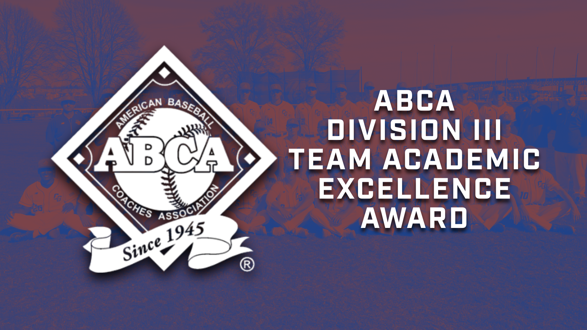 Baseball Academic Award Cover