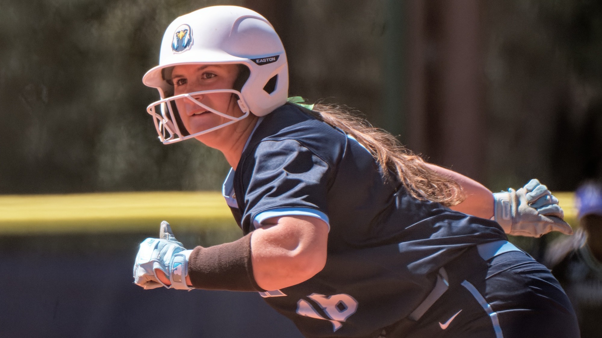 Sydney Taylor prepared to run the bases