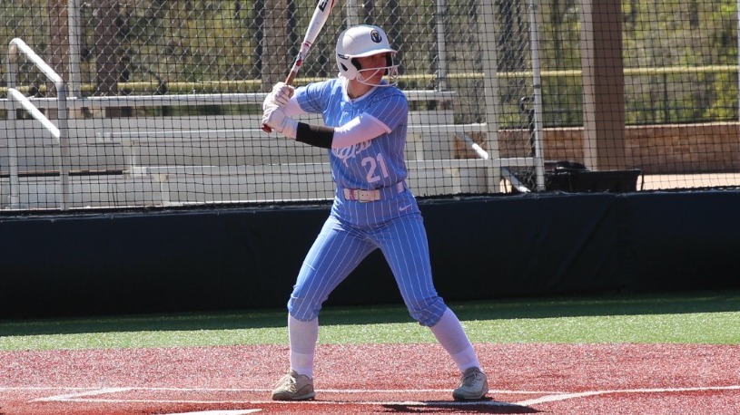 Desiree Denmark taking an at bat