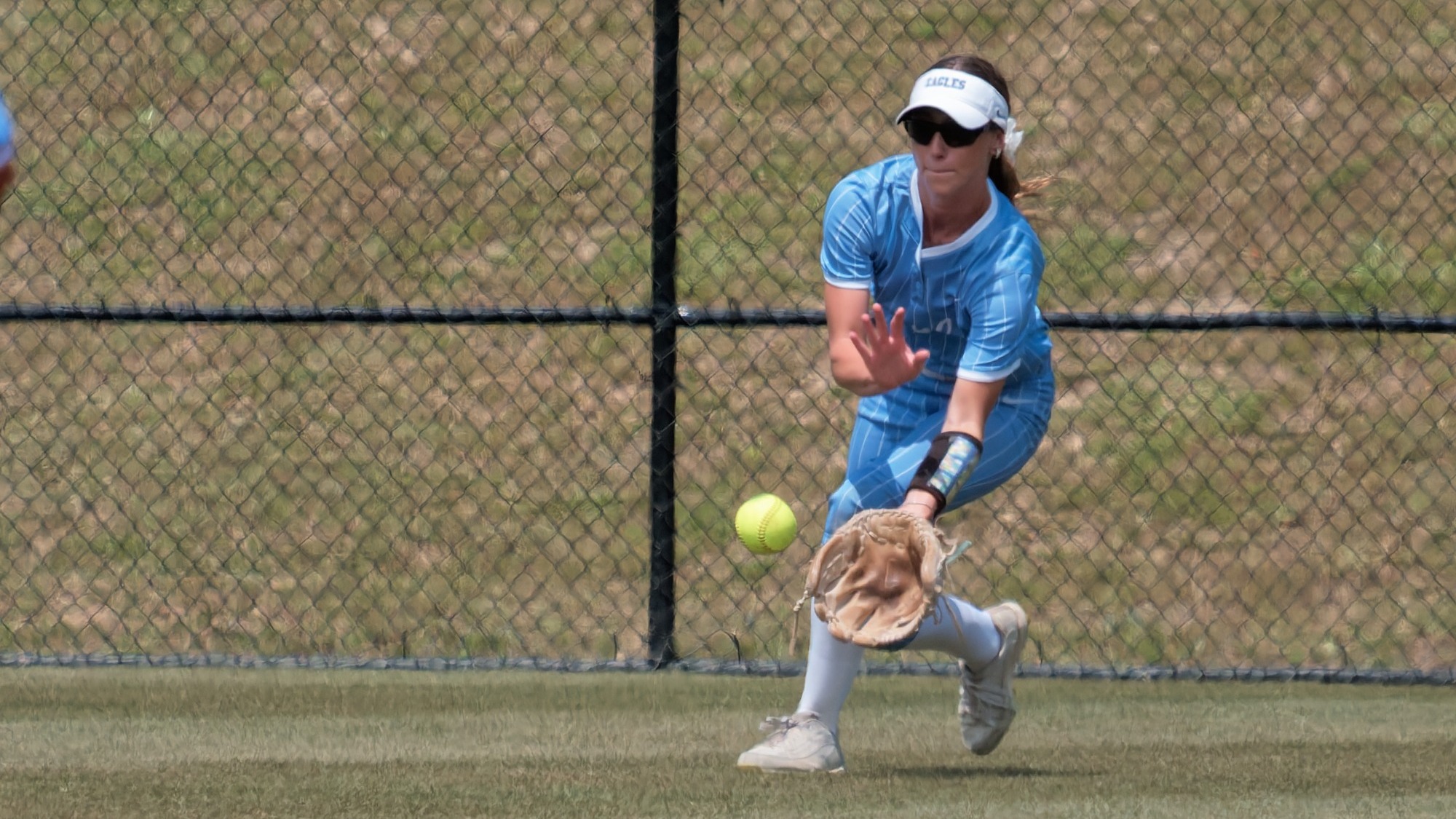 Aralee Beene fielding a ball