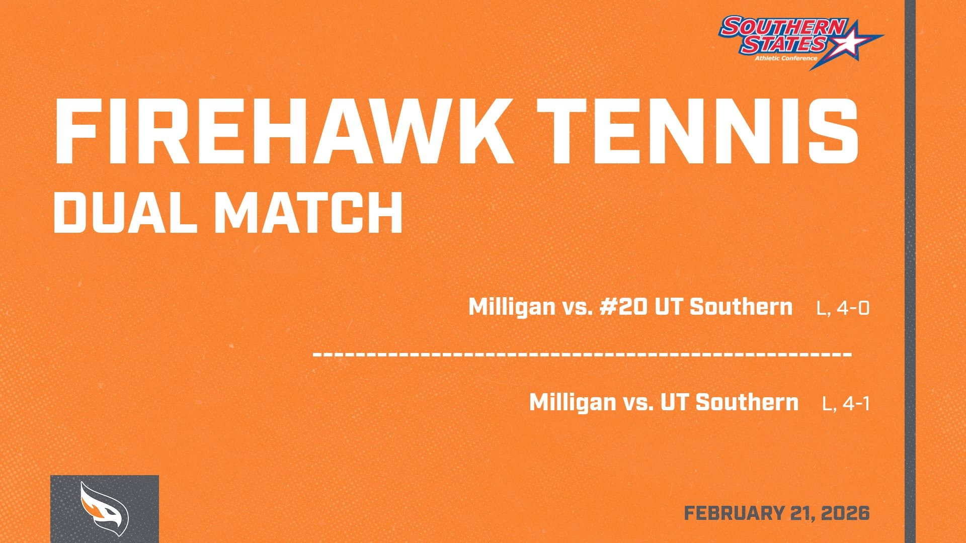 Tennis vs Milligan 2026