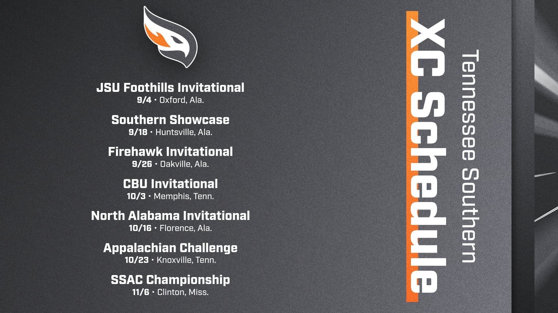 26 XC Schedule
