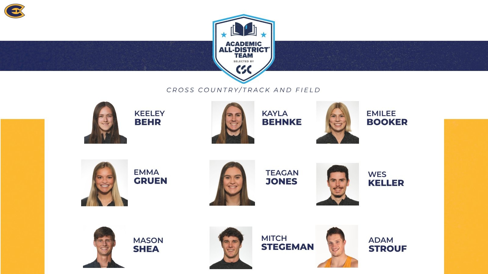 Track and Cross Country Academic All-District 2024-25