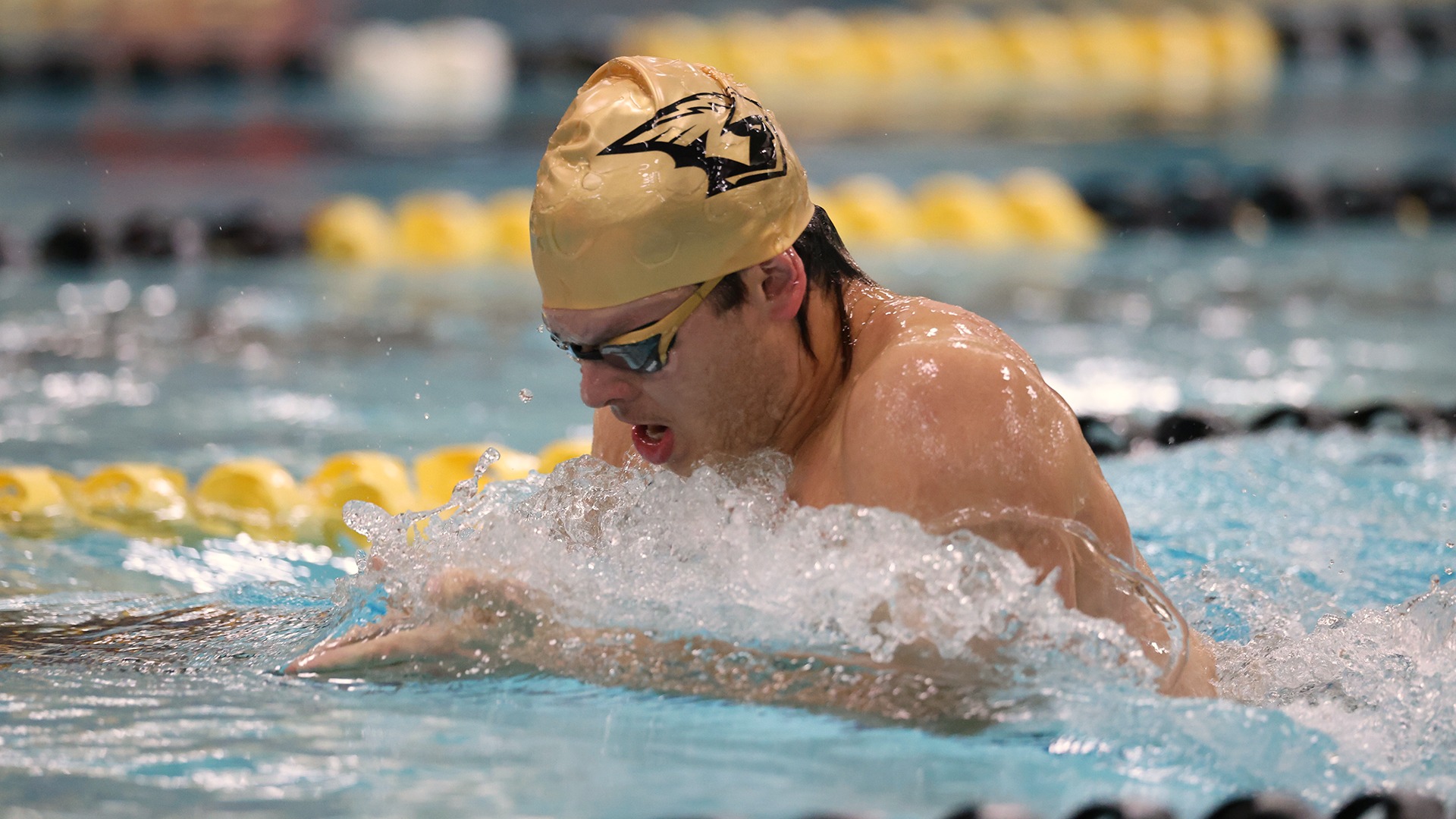 2025 Damen Seremet Action Shot, swimming against Carroll