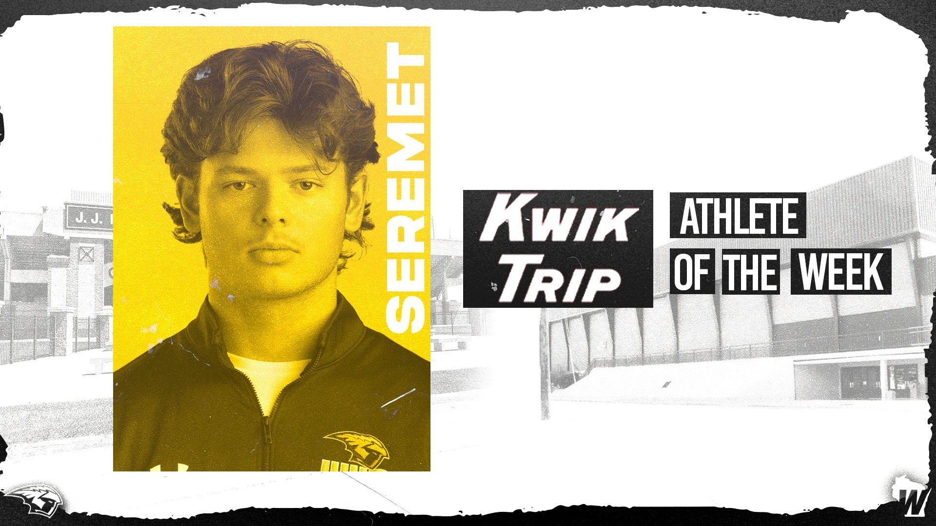 2025 Damen Seremet WIAC Athlete of the Week Graphic