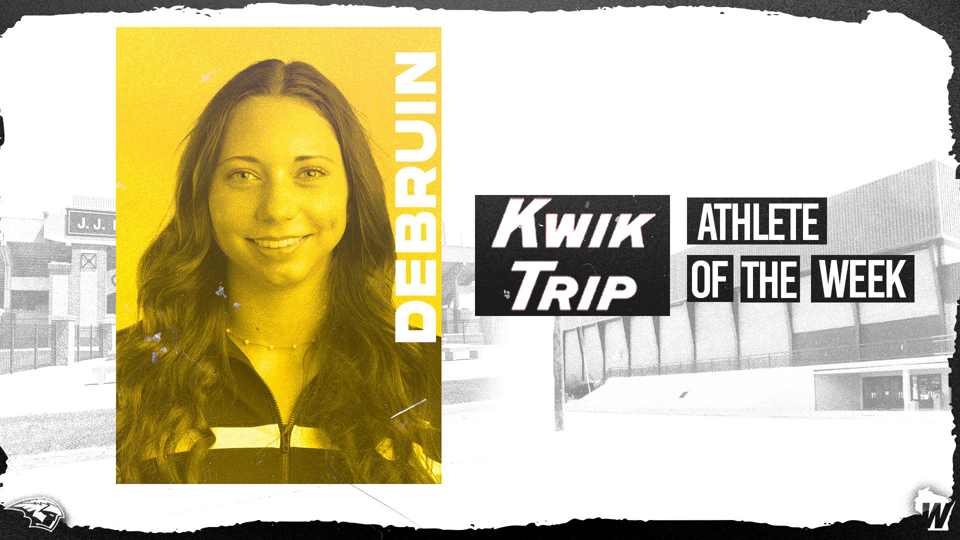 2025-26 Callee DeBruin WIAC Athlete of the Week Graphic