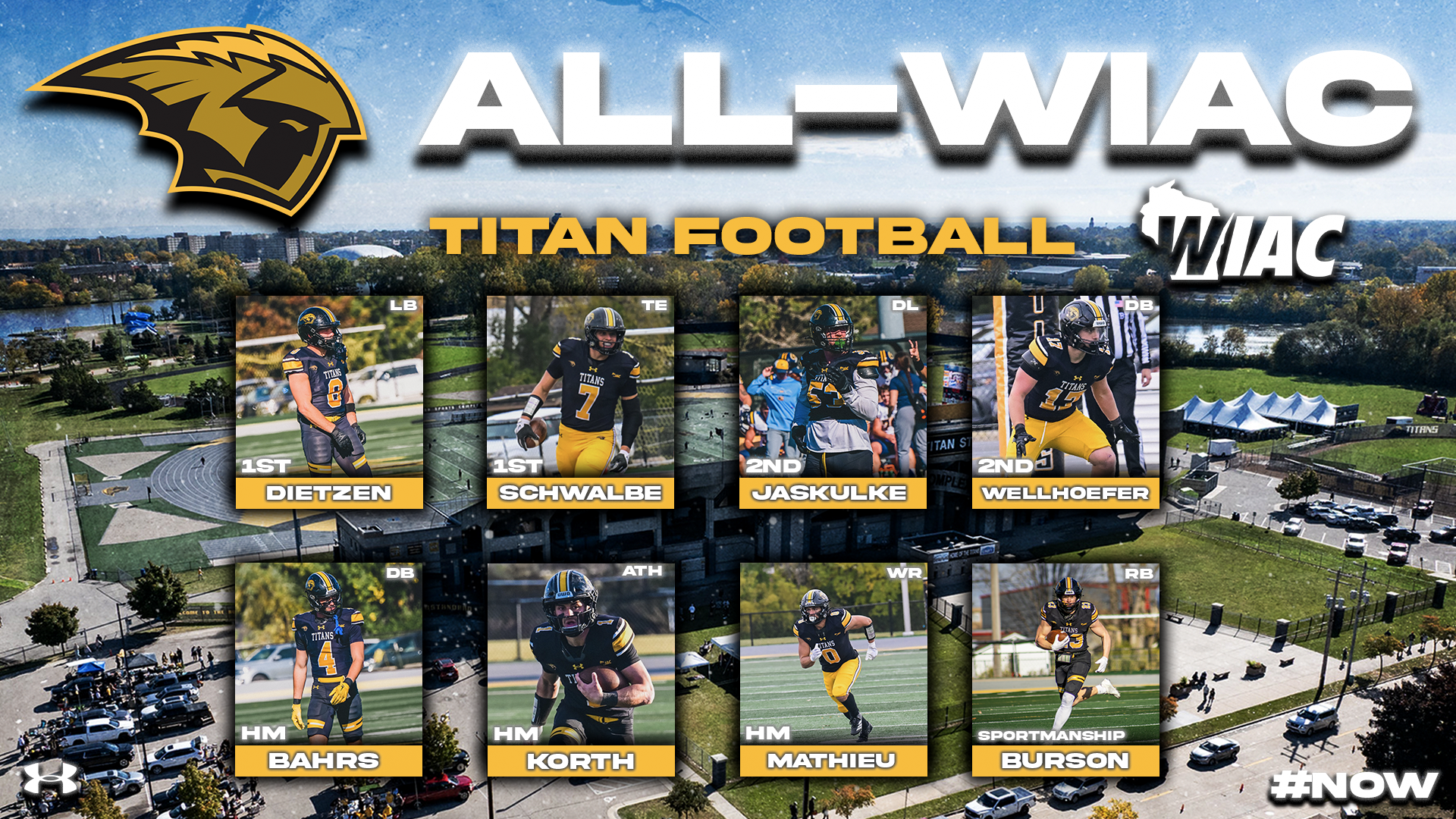 2025 Football All-WIAC Graphic