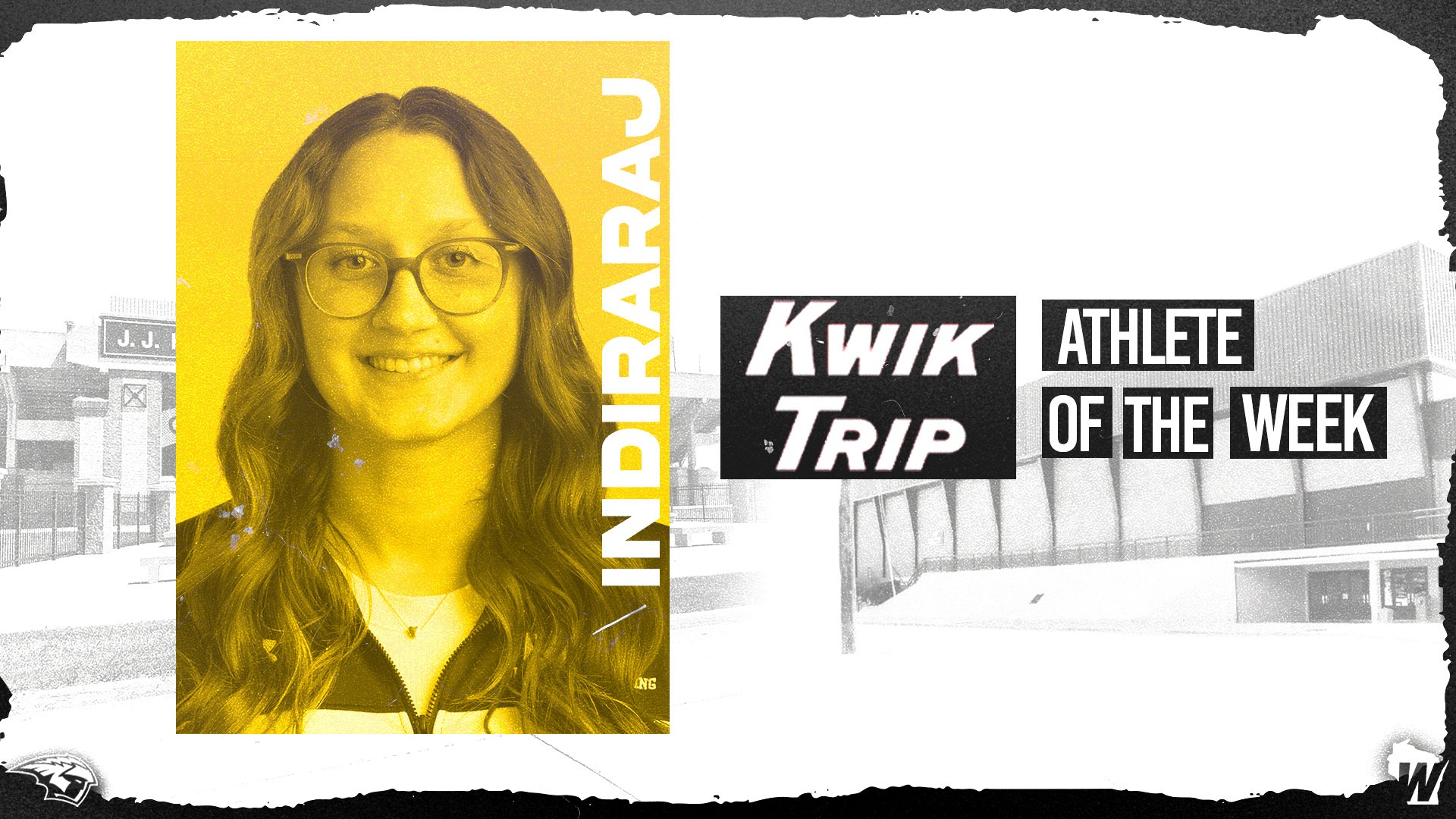 2025 Maya Indiraraj WIAC Athlete of the Week Graphic