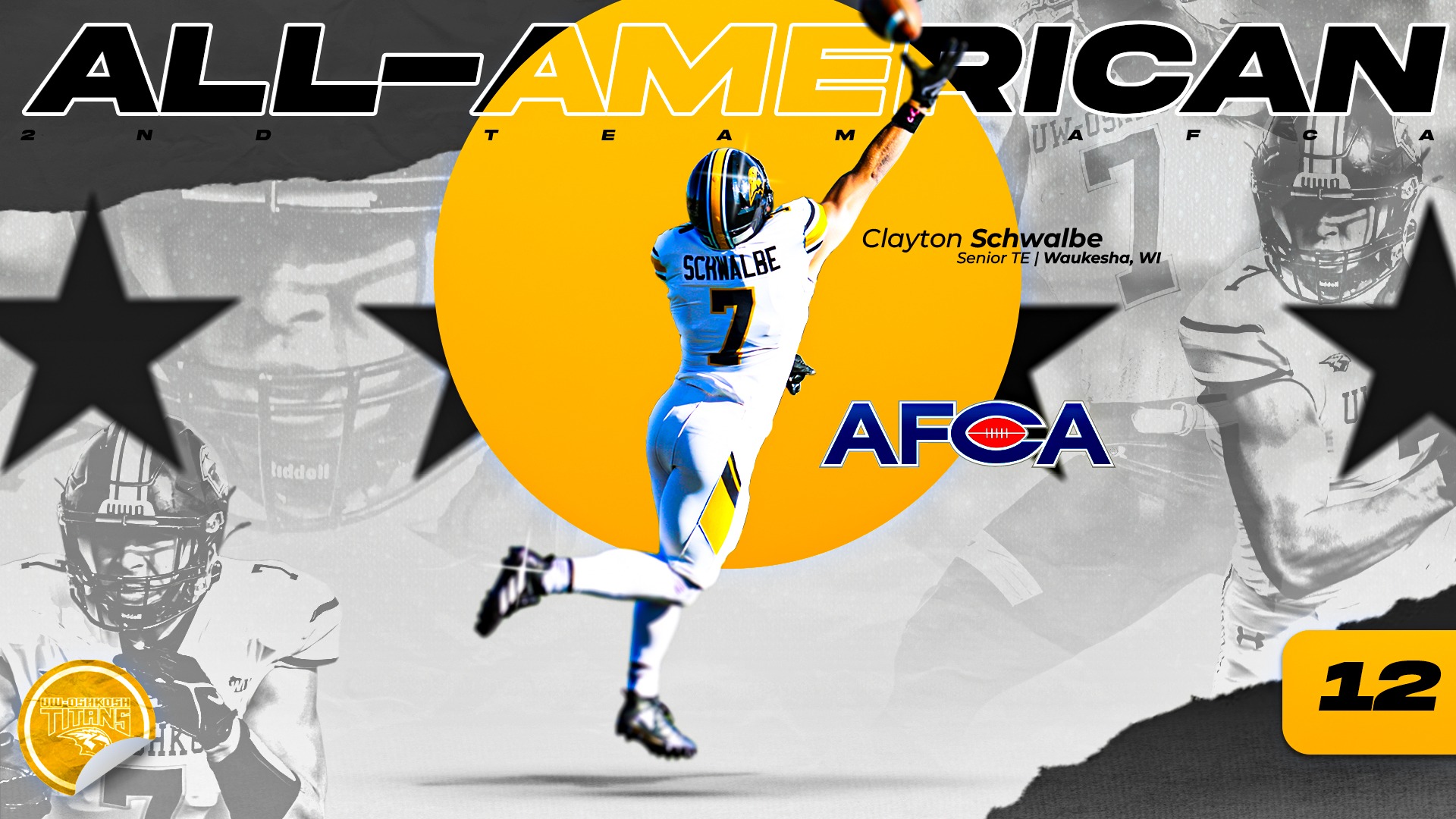 2025 Clayton Schwalbe AFCA All-America Graphic