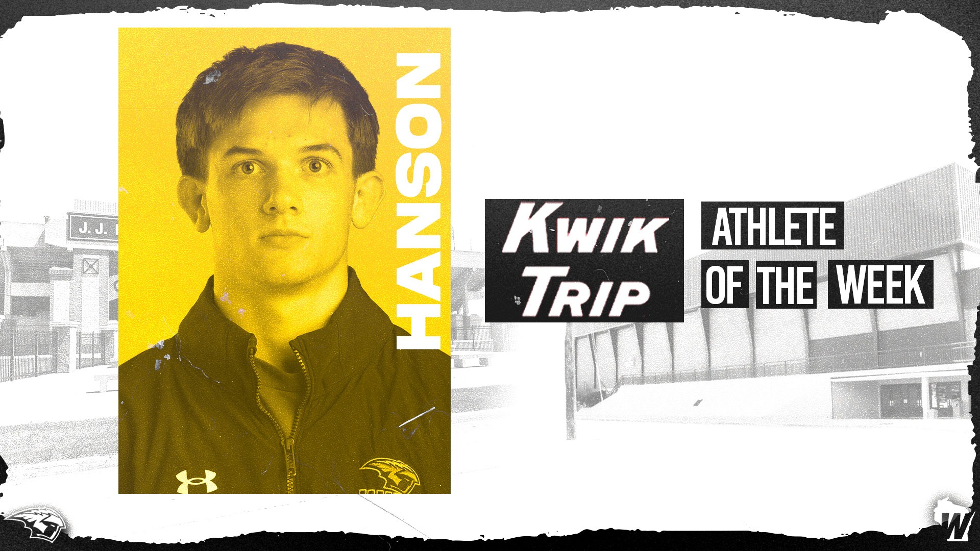 2025-26 Ryan Hanson WIAC Athlete of the Week Graphic