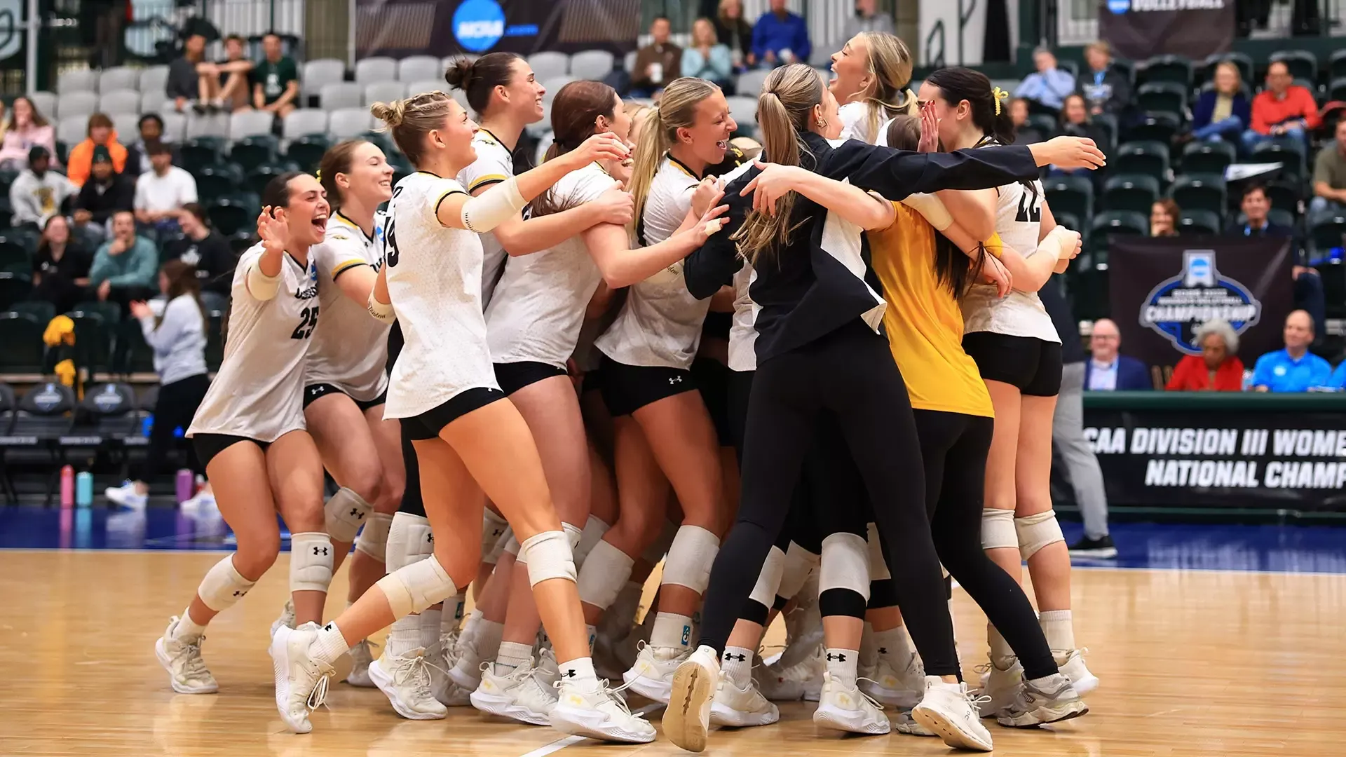 2025 Women's Volleyball Celebration, after defeating Trinity in the NCAA Semifinal Round