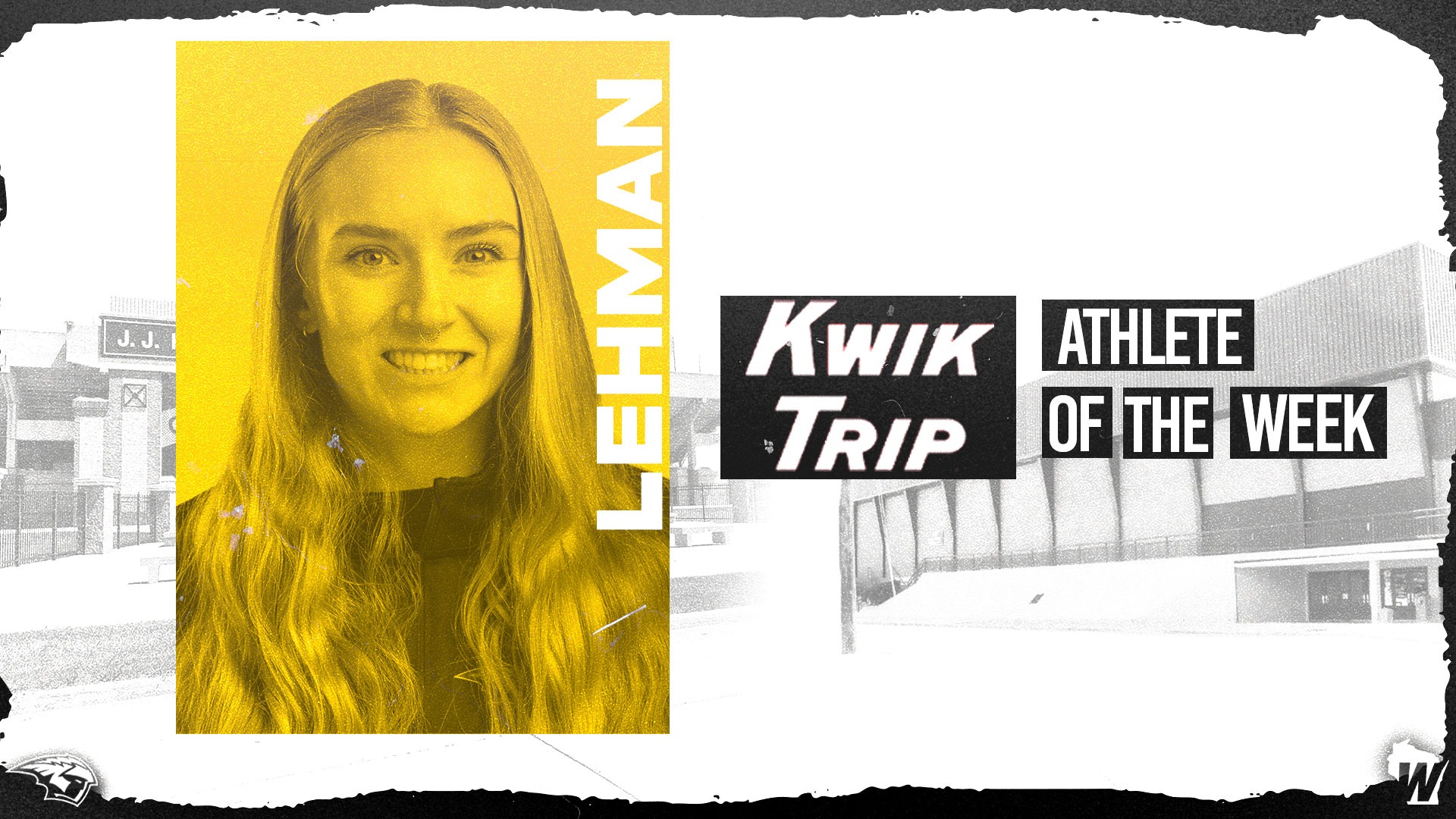 2025-26 Amelia Lehman WIAC Athlete of the Week Graphic