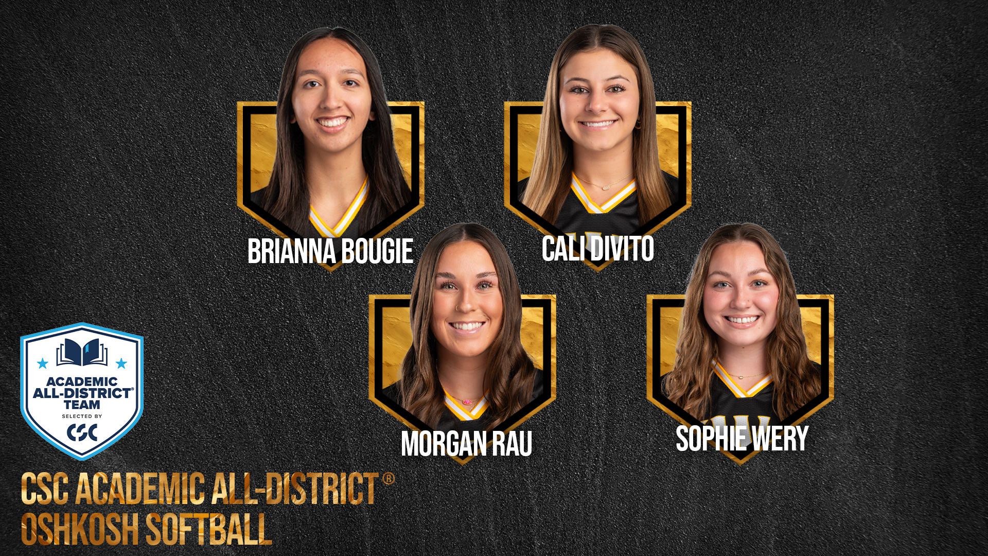 2025 Softball Academic All-District Graphic